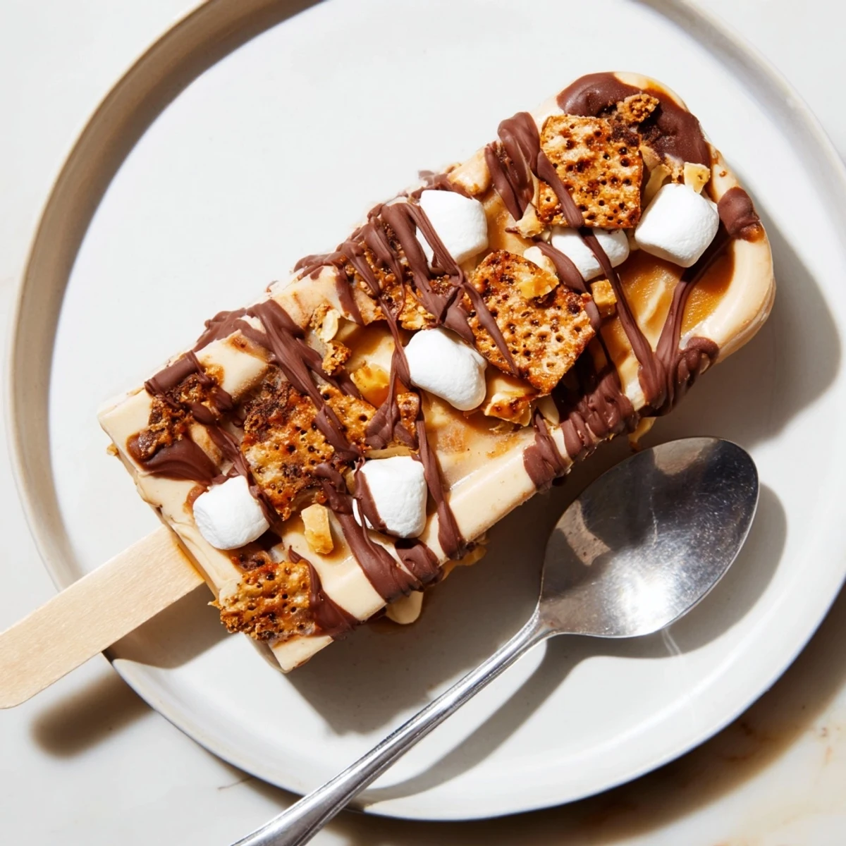 Smores Pumpkin Pretzel Fudge Pops