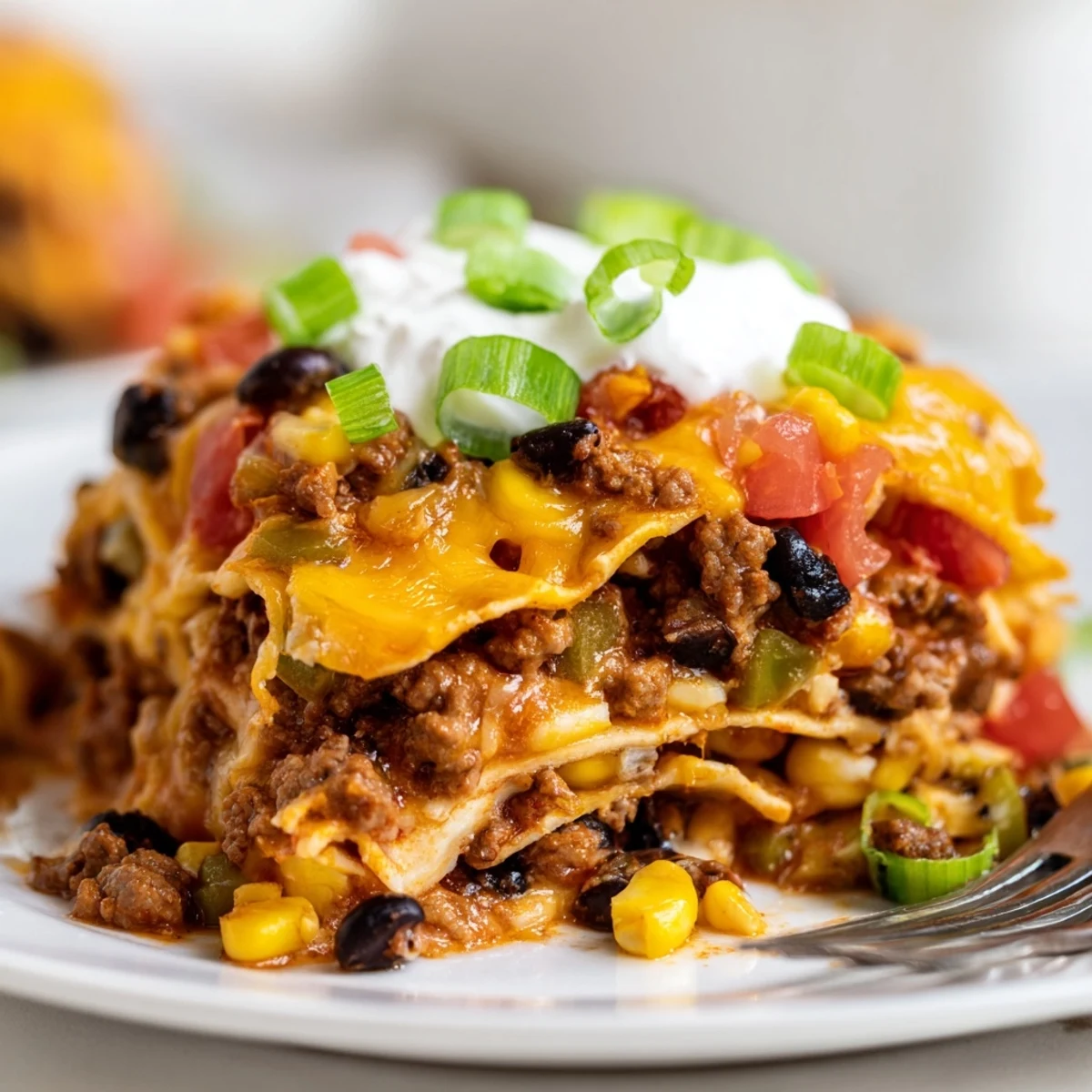 Taco Lasagna Fusion Dish
