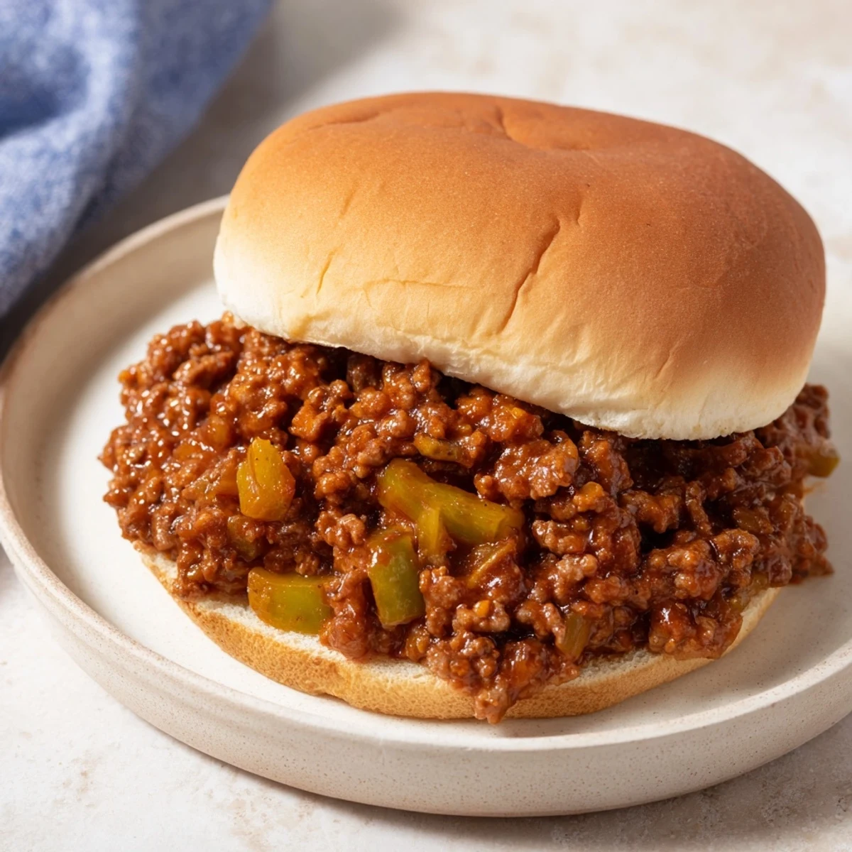 Golden-toasted buns cradling juicy Sloppy Joes, a classic American meal, perfect for dinner.