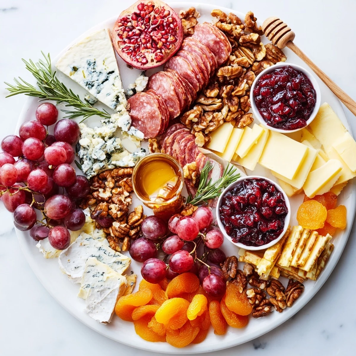 Vibrant Christmas 2025 Festive Grazing Board overflowing with artisanal treats, ready to serve and share.