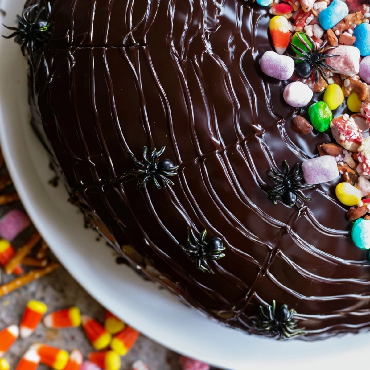 Spiderweb Candy Platter