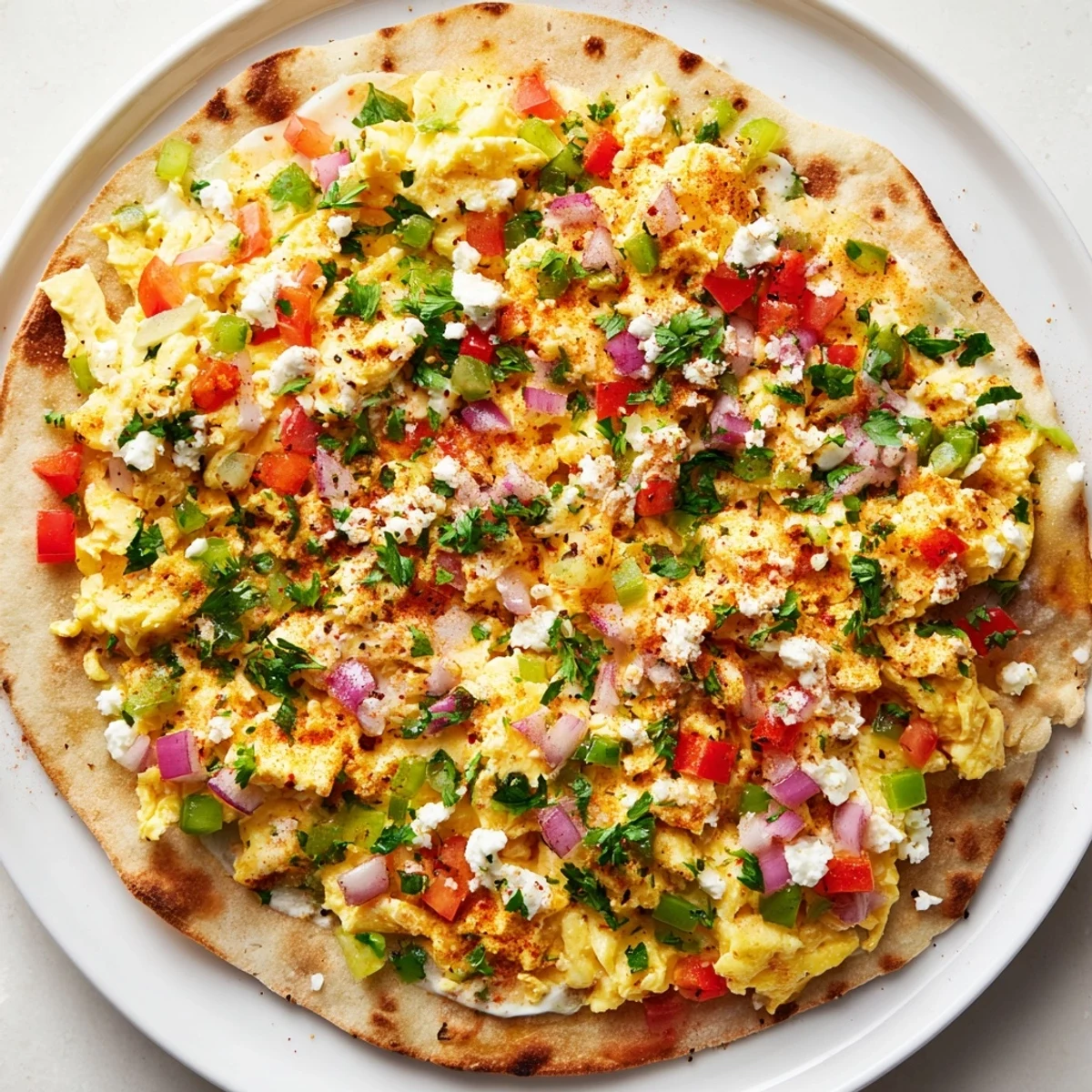 Turkish Menemen Eggs Pizza