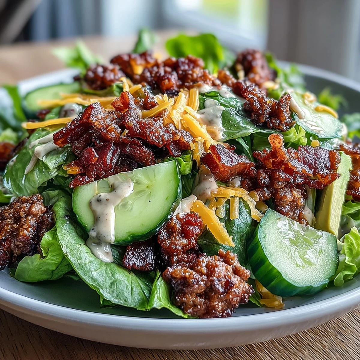 Keto Bacon Cheeseburger Salad