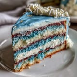 Graduation Cake Blue Gold Ombre