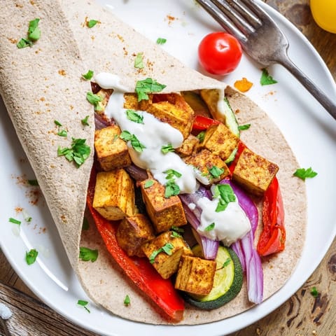 Wholesome Vegan Viral Recipe re-make featuring golden tofu and zesty tahini sauce.  