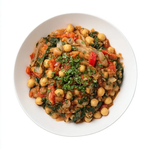 Vegetarian Chickpea Spinach Skillet #137
