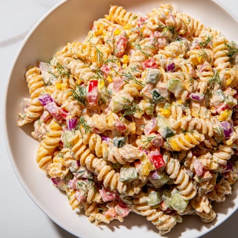 Dill Pickle Chopped Pasta Salad