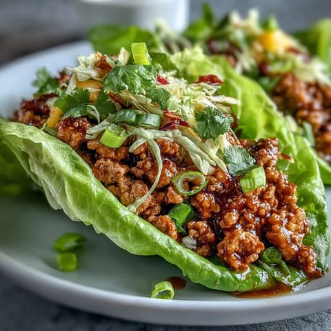 Spicy turkey lettuce tacos