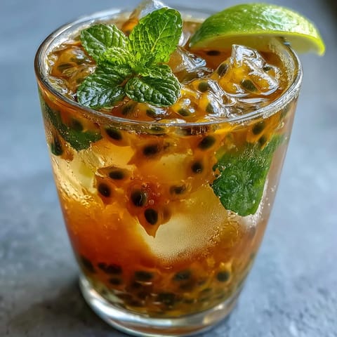 Vibrant Passionfruit Tropical Drink