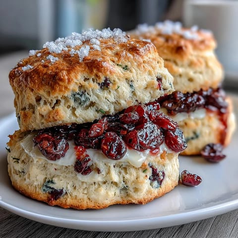 Warm, flaky scones bursting with fresh blueberries and bright lemon zest, perfect for a cozy breakfast treat.  