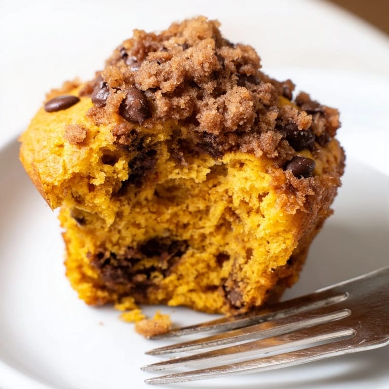 Deliciously tender pumpkin chocolate chip muffins ideal for cozy autumn mornings.