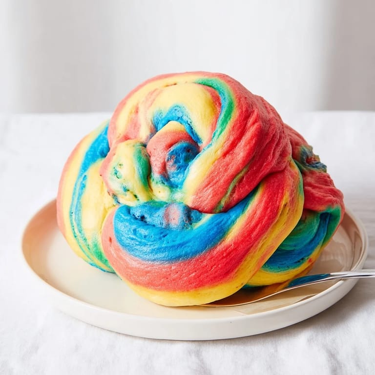 Delightful rainbow cloud bread, light and airy, ideal for festive gatherings and snacks.  