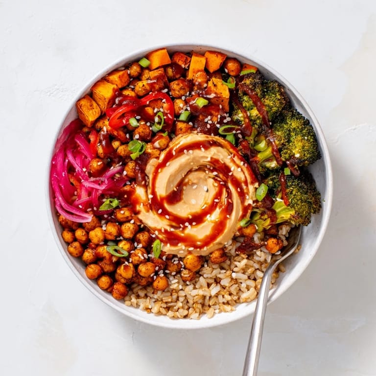 Hearty Bold Sauce Drizzle Bowls brimming with fresh vegetables and flavorful global sauces.