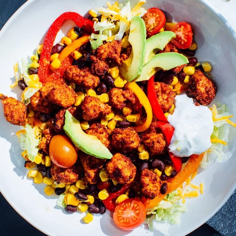 A close-up of sheet pan chicken burrito bowls, showcasing a delicious, healthy, gluten-free dinner idea.