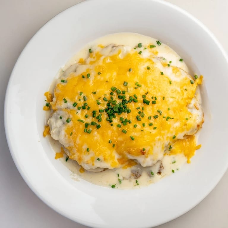 Warm, comforting Cheesy Scalloped Potatoes with melted cheese, perfect for a special family meal.