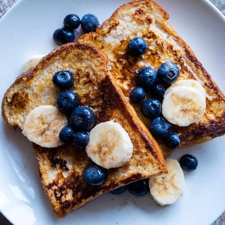 Warm, sweet Protein French Toast alongside a bowl of Greek yogurt, ready to be enjoyed.