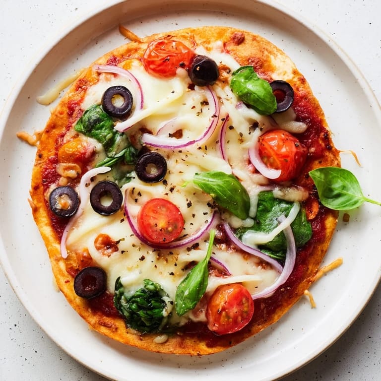 Enjoy the easy prep of this delicious Crispy Tortilla Pizza, ready in minutes with crispy edges.