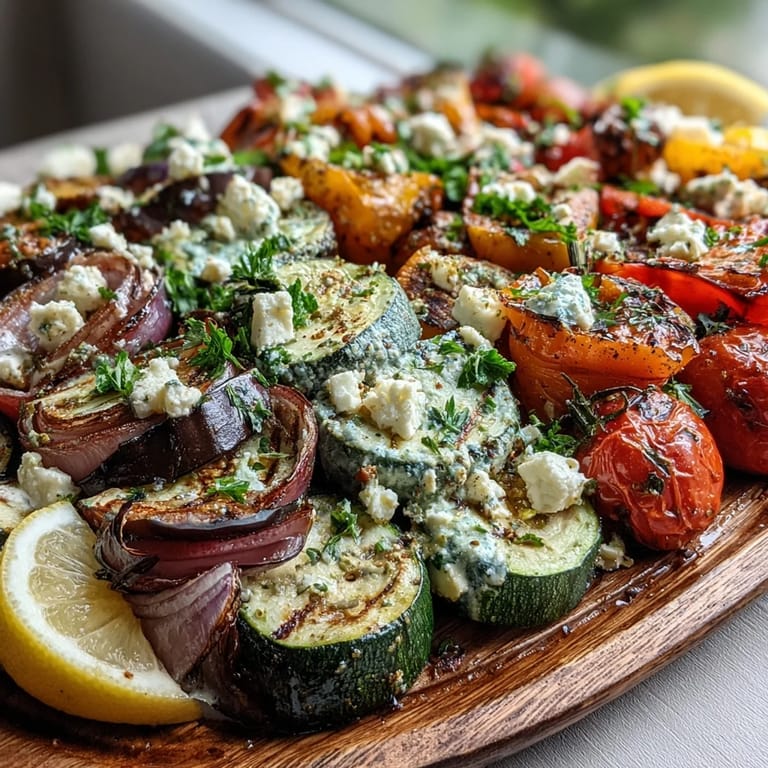 Golden Roasted Mediterranean Greek Vegetables served warm, perfect alongside grilled chicken or scooped up with warm pita.