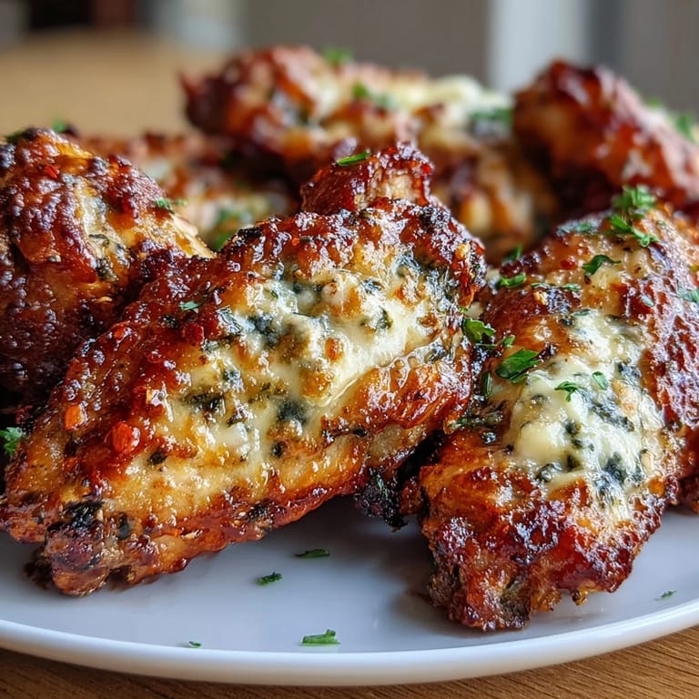 Crispy keto garlic Parmesan chicken wings, served hot and sprinkled with extra cheese for a bold, flavorful bite.