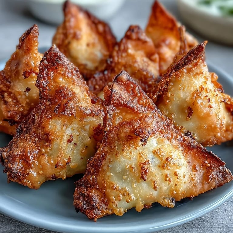 Golden brown samosas packed with tender vegetables and aromatic spices, perfectly crisped in the air fryer and paired with cooling mint chutney.  