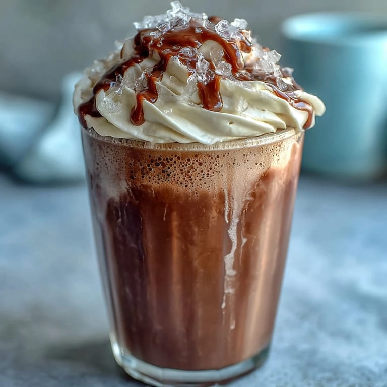 Refreshing vanilla protein shake inspired by Starbucks frappuccino, topped with whipped cream and vanilla bean specks.