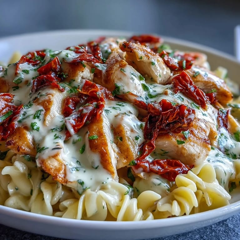 A cheesy, saucy Marry Me Chicken Pasta with perfectly cooked penne.